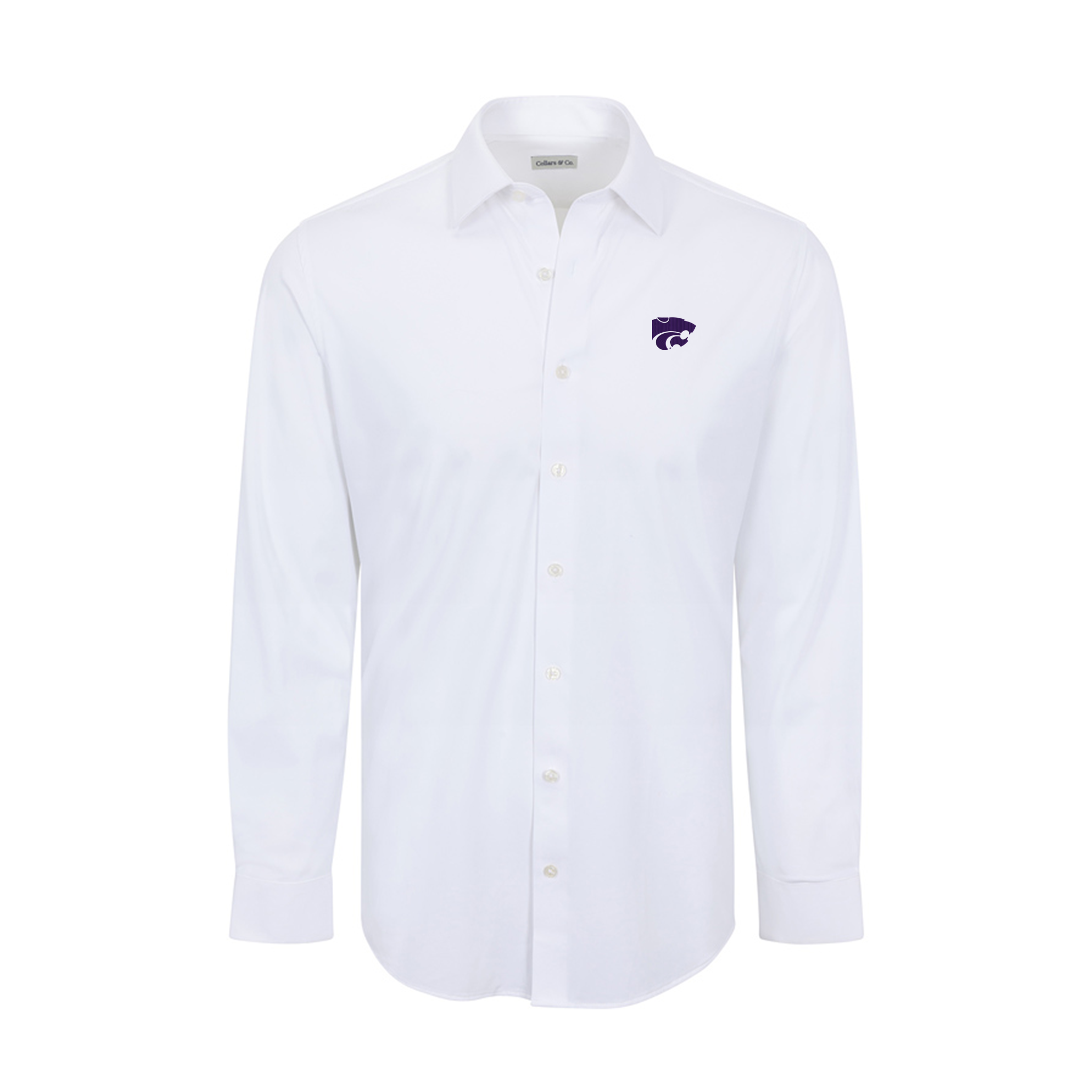 Kansas State Apex Performance Dress Shirt White